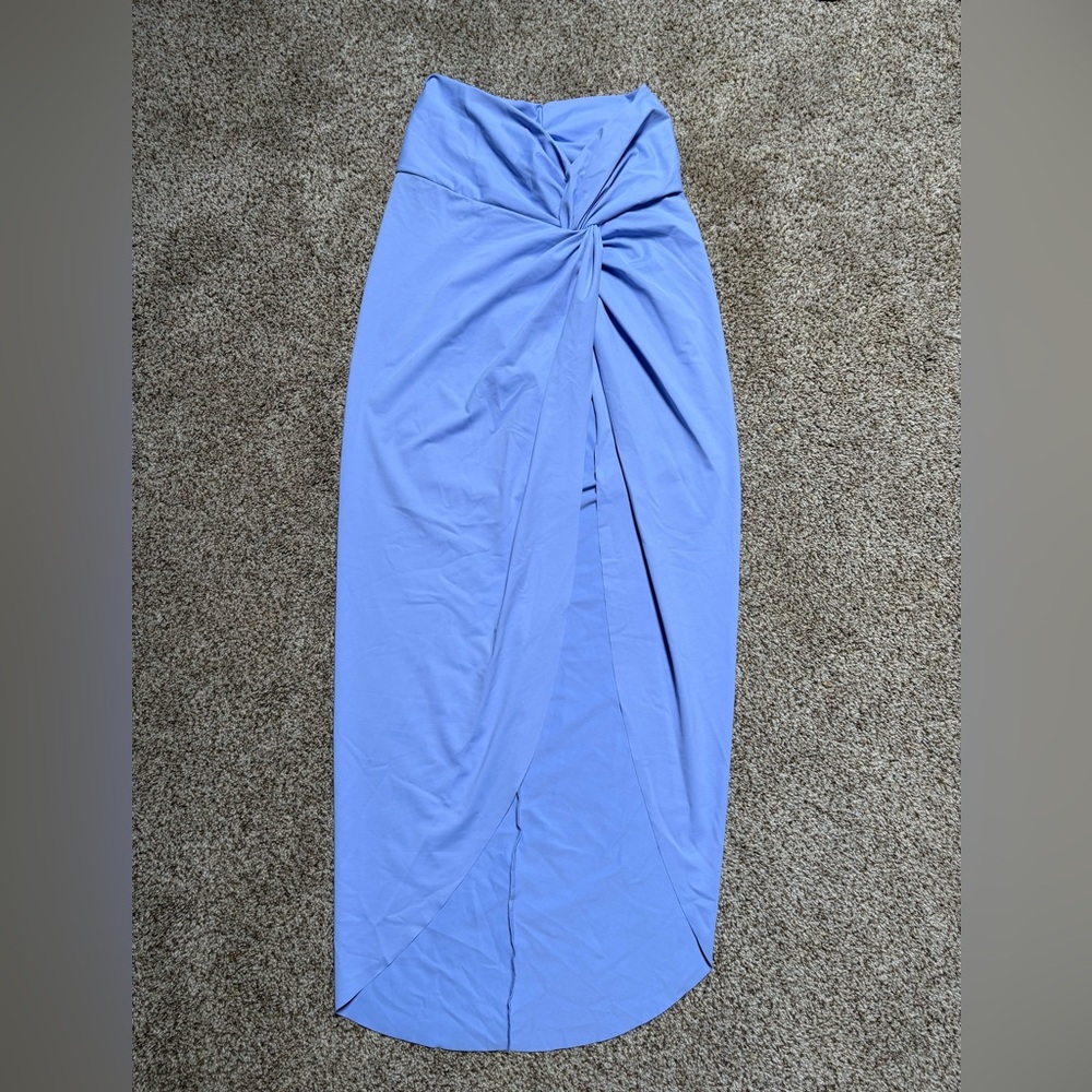 SKIMS NWT Sarong Coverup Skirt Ruched Back Knotted Front Side Slit Front Medium - Picture 2 of 8